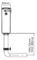 OSMO® T1 Concealed Cistern (Cistern Only), Technical Drawing