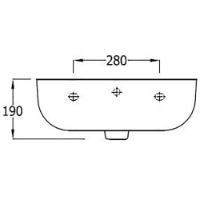 SanCeram Marden 520 semi-recessed vaity basin with two tap holes