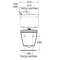 Concept White Wall Mounted WC Pan with Horizontal Outlet