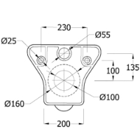 SanCeram Chartham wall mounted WC pan