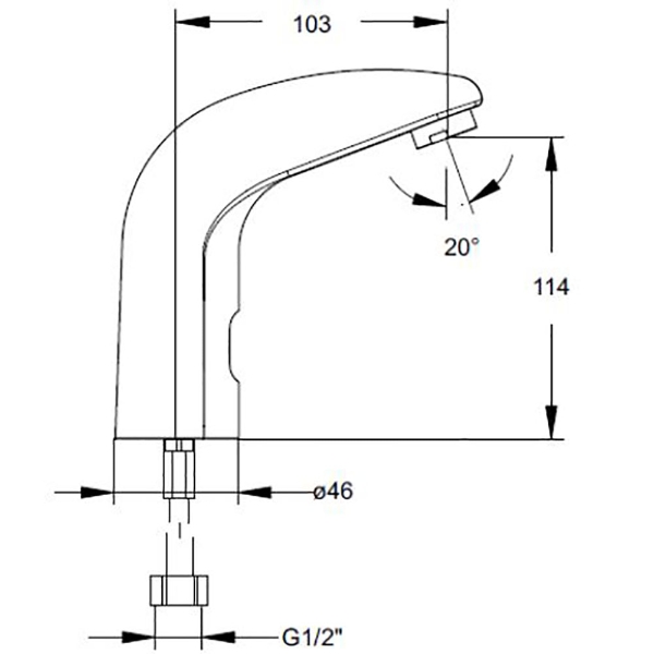 SanCeram deck mounted sensor tap