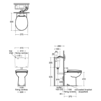 Armitage Shanks Contour 21 rimless standard height pan