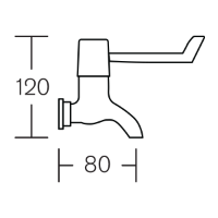 Deva Lever Action 6 Inch Bib Taps