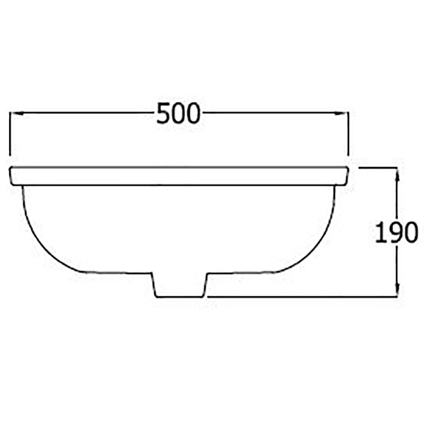 SanCeram Shenley 500 counter top vanity basin with two tap holes