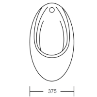 SanCeram Langley concealed trap urinal