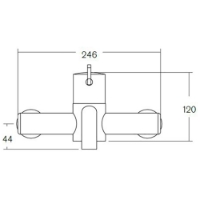 SanCeram HBN thermostatic lever tap with removable spout