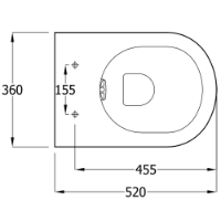 Chartham Rimless 480 Back to Wall Toilet Pan - CHWC104