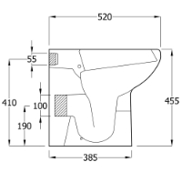 Chartham Rimless 480 Back to Wall Toilet Pan - CHWC104