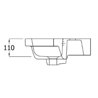 Shenley Corner Wall Hung Basin, CTH