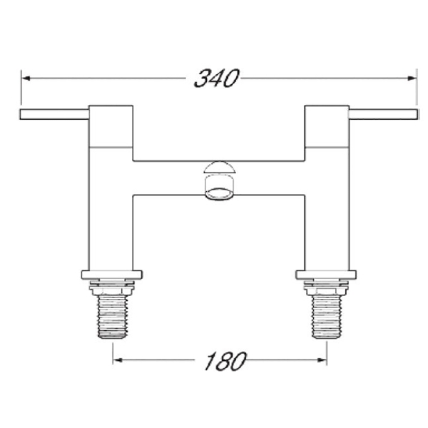 Deva Insignia Deck Mounted Bath Shower Mixer - INS106