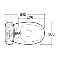 Chartham Beyond Rimless Close Coupled Toilet Pack - CHWC123 top elovation dims