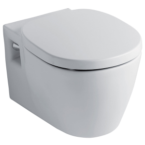 Concept White Wall Mounted WC Pan with Horizontal Outlet