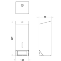 Lockable Stainless Steel liquid soap dispenser