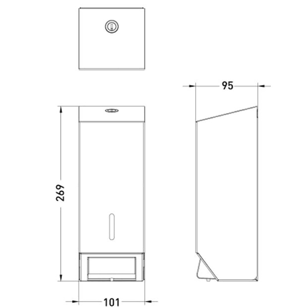 Lockable Stainless Steel liquid soap dispenser