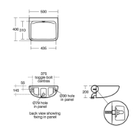 Armitage Shanks Contour 21+ washbasin 500mm wall hung