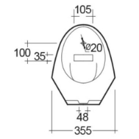 SanCeram Chartham exposed trap urinal