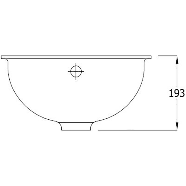 SanCeram Langley 400 under counter basin