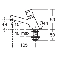 Armitage Shanks Sandringham self closing pillar taps