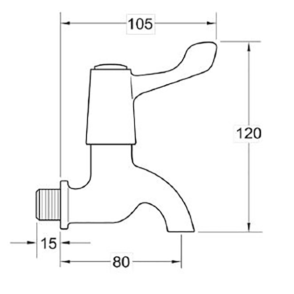 Deva Lever Action Bib Taps - DLT095