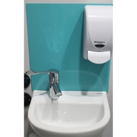 SanCeram Chartham 380 wash basin with left hand taphole at Leventhorpe Academy