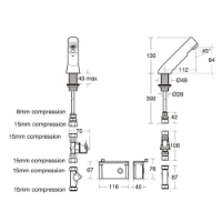 Armitage Shanks Sensorflow 21 compact sensor tap