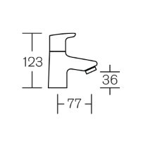 Contour 21+ Pair of Basin Pillar Taps BC123AA Technical Drawing