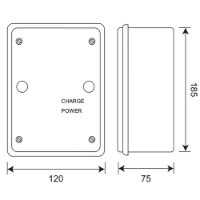 WRAS approved DVS Standard Toilet Flush Valve Kit with tactile switch, Technical Drawing