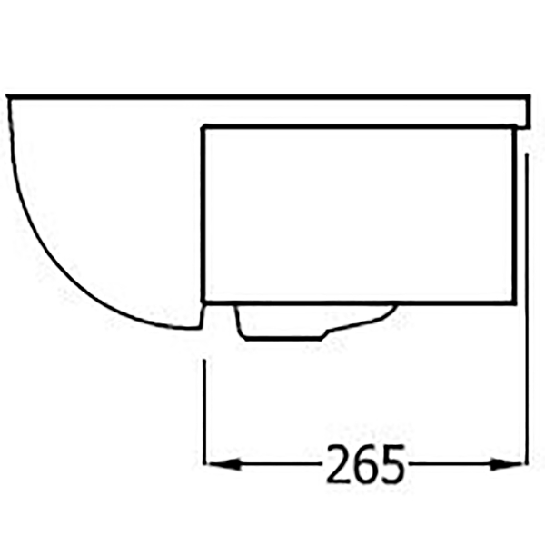 SanCeram Marden 520 semi-recessed vaity basin with two tap holes