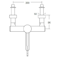 SanCeram HBN thermostatic lever tap with removable spout