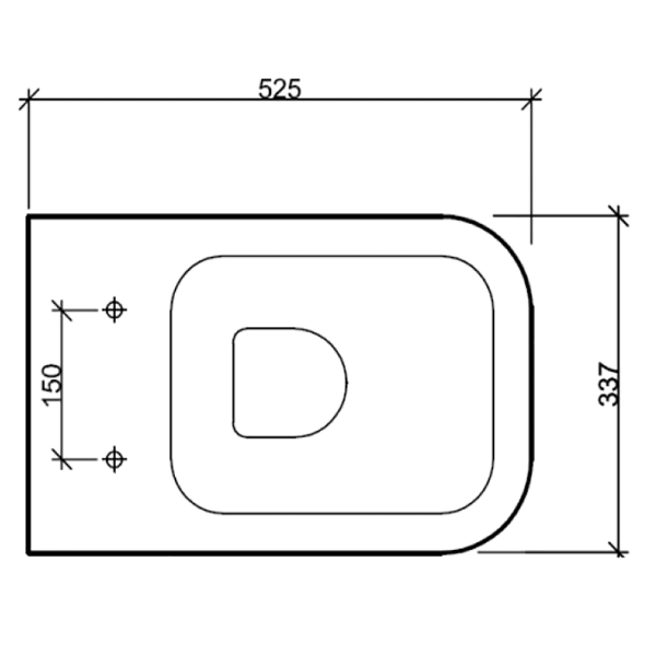 SanCeram Marden Wall Hung Toilet Pan - MDWC101 - Washroom sanitary ware