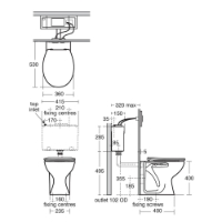 Armitage Shanks Sandringham 21 Back to Wall Toilet Pan - E897401