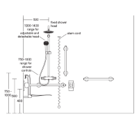 Ideal Standard Concept Freedom Shower Pack - Technical Drawing