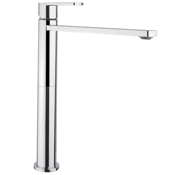 SanCeram Hartley Tall Mono Basin Mixer Tap – Lever Tap - Tall Basin Tap Chrome