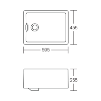 Armitage Shanks Belfast Sink S58031 Technical Drawing