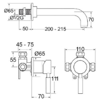 Vision Wall Mounted Mixer Tap - VSN122