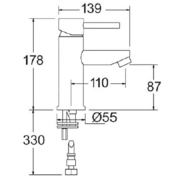 Deva Insignia Lever Action Mono Basin Mixer - INS113 