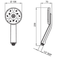 Kiri Low Flow Handset - SJK23-LF