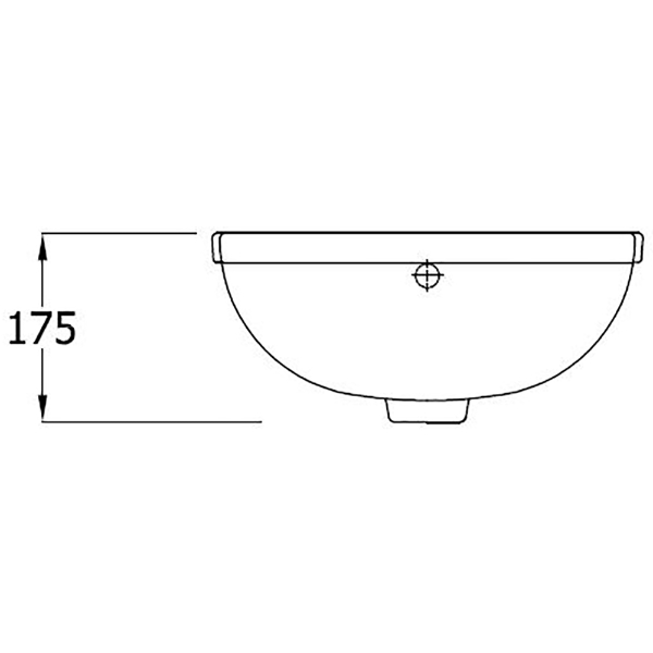 SanCeram Shenley 400 semi-recessed vanity basin with two tap holes