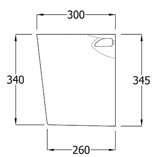 SanCeram Marden semi pedestal for 420mm basins